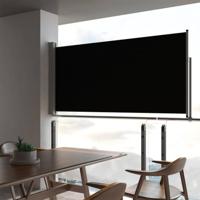 VidaXL Tuinscherm uittrekbaar 120x300 cm zwart - thumbnail
