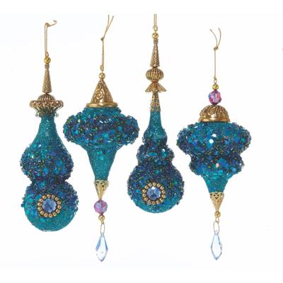 Peacock color ijspegelverlichting plastic 6 x 6.5 inch kerst Kurt S. Adler - Kurt s adler