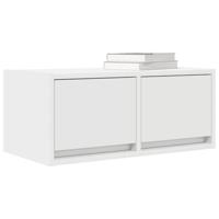 Tv-meubel 60x31x25,5 cm bewerkt hout wit - thumbnail