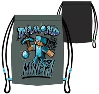 Minecraft gymtas Diamond miner 32 x 37 cm - thumbnail