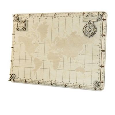 Wooden City 3D-puzzel wereldkaart 35 x 25 x 2 cm punten Wooden City 3D-puzzel wereldkaart 35 x 25 x 2 cm punten
