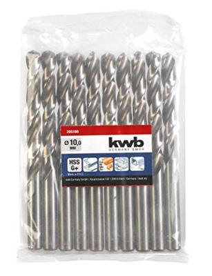 kwb 205100 HSS Spiraalboor 1 stuks 10 mm Gezamenlijke lengte 133 mm DIN 338 Cilinderschacht 1 stuk(s) kwb 205100 HSS Spiraalboor 1 stuks 10 mm Gezamenlijke lengte 133 mm DIN 338 Cilinderschacht 1 stuk(s)