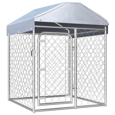 Hondenkennel voor buiten met dak 100x100x125 cm