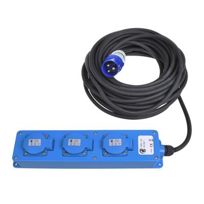 CEE 3-weg stekkerdoos 20M (2xSchuko + 1x2-USB) 373555