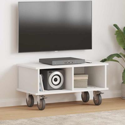 TV-standaard Wit 68,5 x 35 x 35 cm Bewerkt hout