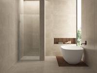 Less nisdeur 1000 x 2000 x 8 mm nano helder glas/chroom - thumbnail