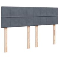 Ottoman bed met matras 140x190cm fluweel donkergrijs - thumbnail