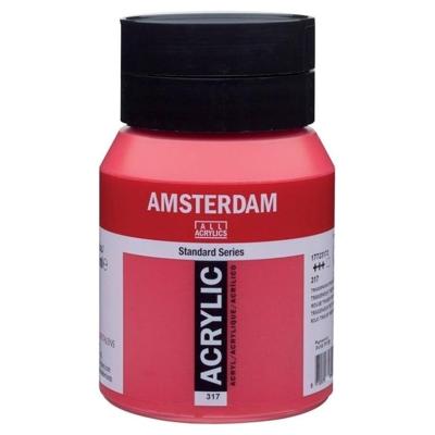 Royal Talens Amsterdam Acrylverf 500 ml - Transparantrood Middel 317
