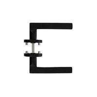 Intersteel Deurkruk Hoek 90°-vlak op rozet - aluminium/zwart - thumbnail