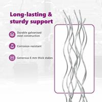 VidaXL Plantondersteuning 20 pcs zilver 110 x 0.6 x 0.6 cm staal - thumbnail