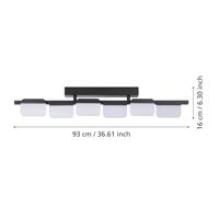Eglo Zwarte plafondlampErvidel met led - 98875 - thumbnail