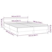 Bedframe met hoofdeinde stof zwart 140x190 cm - thumbnail