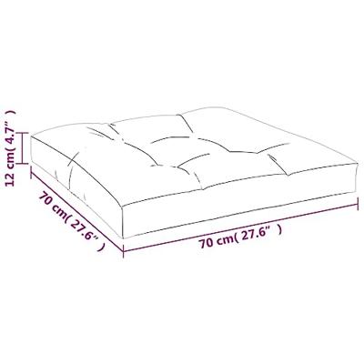 VidaXL Palletkussen 70x70x12 cm stof groen - thumbnail