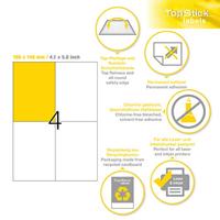 Etiket topstick 105x148mm wit 400st - thumbnail