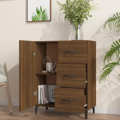 Dressoir 69,5x34x90 cm bewerkt hout bruineikenkleurig