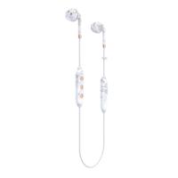 Happy Plugs Draadloze II hoofdtelefoon, draadloze Bluetooth met inline afstandsbediening en microfoon, wit marmer - thumbnail