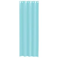 Gordijnen voile met doorvoertules 2 st turkoois - thumbnail