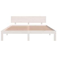 Bedframe massief grenenhout wit 160x200 cm - thumbnail