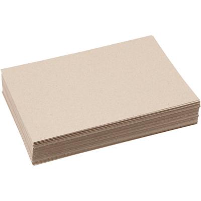 Creativ Company Gerecycled karton, a4, vel 210x297 mm, 225 gr, grijs bruin, 125 vel/ 1 doos
