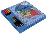 Cadeaubox Glitterkleurboek met Markers Coral - thumbnail