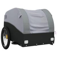 Fietstrailer 45 kg ijzer zwart en grijs - thumbnail