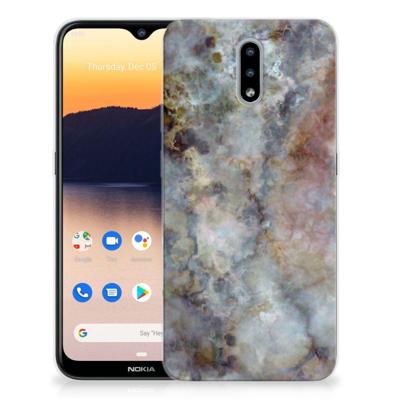 Nokia 2.3 | TPU | Siliconen hoesje | Marmer Grijs Nokia 2.3 | TPU | Siliconen hoesje | Marmer Grijs