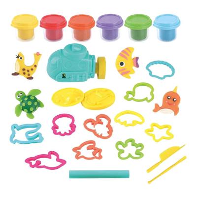 Playgo diep in de zee kleiset - 6 kleipotjes