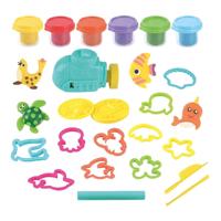 Playgo diep in de zee kleiset - 6 kleipotjes - thumbnail