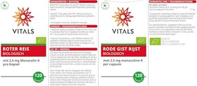Vitals Rode Gist Rijst Biologisch Capsules
