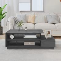 Salontafel 120x50x40,5 cm massief grenenhout grijs - thumbnail