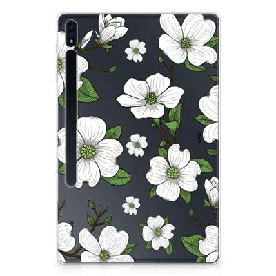 Samsung Galaxy Tab S7 Plus | S8 Plus | Siliconen hoesje | Dogwood Flowers Samsung Galaxy Tab S7 Plus | S8 Plus | Siliconen hoesje | Dogwood Flowers