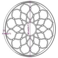 VidaXL Spiegel rond 40x3 cm ijzer zwart - thumbnail