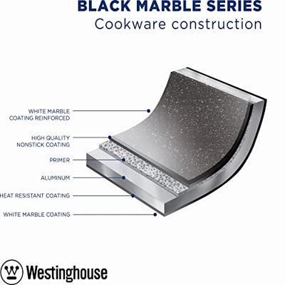 Westinghouse Wokpan Inductie Ø 32 cm Zwart Marmer met Deksel Westinghouse Wokpan Inductie Ø 32 cm Zwart Marmer met Deksel