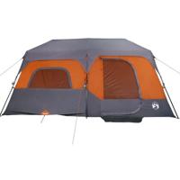 Tent 6-persoons 441x288x217 cm grijs en oranje - thumbnail