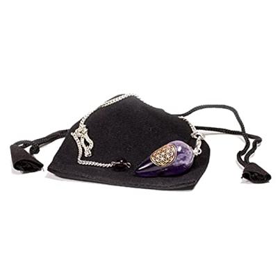 Pendel Edelsteen Bergkristal Druppel met Bloem des Levens