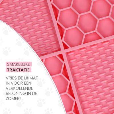 Eat Slow Live Longer Lick Mat Dimensions Circle  Pink