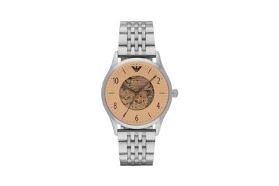 Emporio Armani Jurk Beige Wijzerplaat Heren Roestvrij Stalen Horloge AR1922