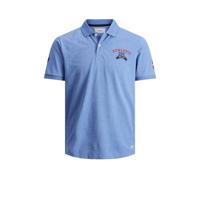 PRODUKT regular fit polo GMS College met printopdruk blauw melange - thumbnail