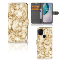 OnePlus Nord N10 | Bookcase | Marmer Goud - thumbnail