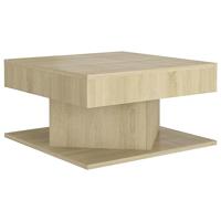 VidaXL Salontafel 57x57x30 cm bewerkt hout sonoma eikenkleurig - thumbnail