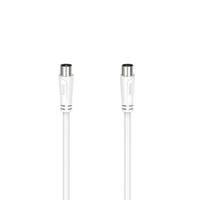 Hama Antennekabel, coax-stekker - coax-koppeling, 1,5 m, 90 dB TV accessoire Wit - thumbnail