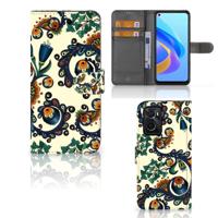 Wallet Case OPPO A76 | A96 Barok Flower - thumbnail