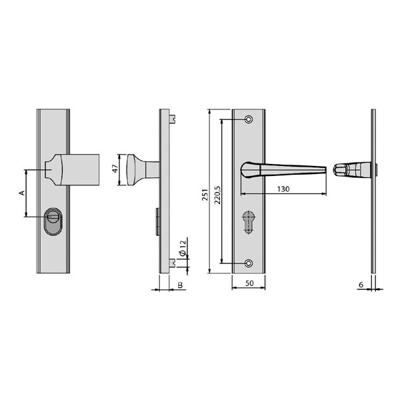 Basi 7900-0401 Veiligheidsbeslag, solide materiaal Basi 7900-0401 Veiligheidsbeslag, solide materiaal
