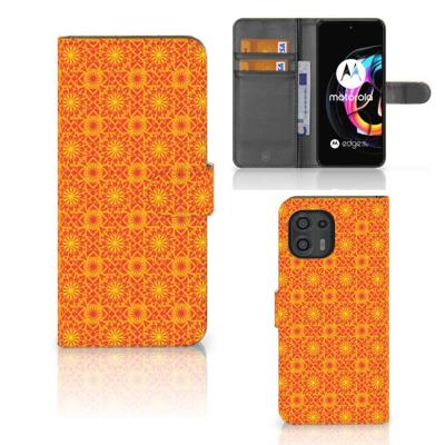 Motorola Edge 20 Lite | Telefoon Hoesje | Batik Oranje Motorola Edge 20 Lite | Telefoon Hoesje | Batik Oranje