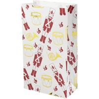 Vivi Gade Papieren zakken, notenkraker, h: 21 cm, afm 6x12 cm, goud, rood, wit, 8 stuk/ 1 doos - thumbnail