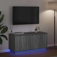 TV-meubel met LED Grijs sonoma 100 x 38 x 49 cm Bewerkt hout - thumbnail