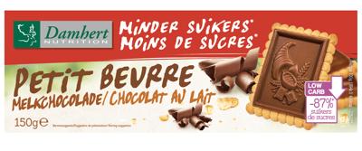 Damhert minder suikers Petit Beurre melkchocolade
