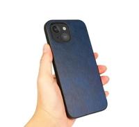 Casecentive Shockproof Leren back case iPhone 13 Mini blauw - thumbnail