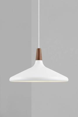 Hanglamp wit en hout &apos;Nori 39&apos; E27 fitting 390mm DFTP - thumbnail