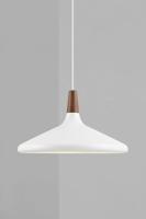 Hanglamp wit en hout &apos;Nori 39&apos; E27 fitting 390mm DFTP - thumbnail